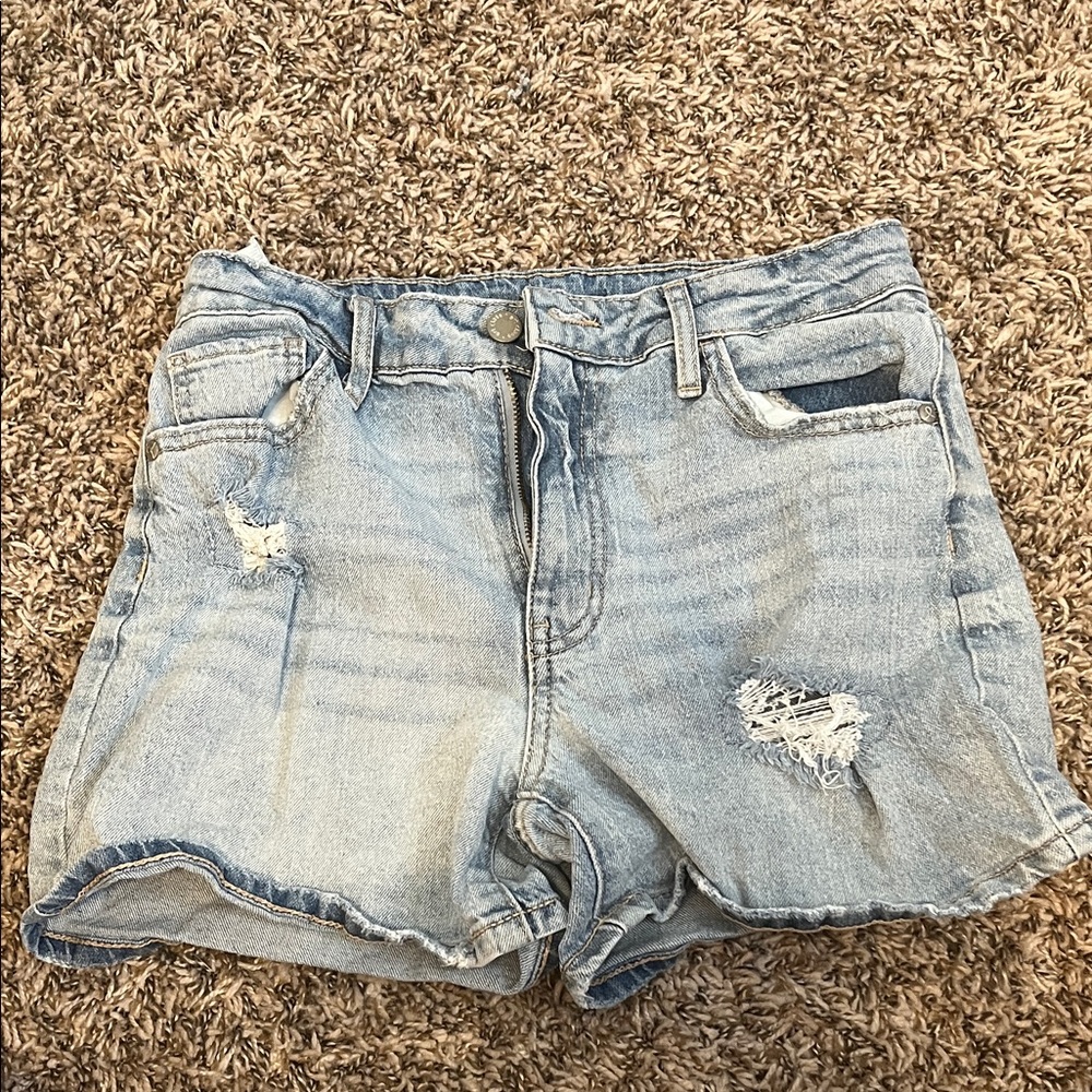 Art Class Light Blue Distressed Jean Shorts